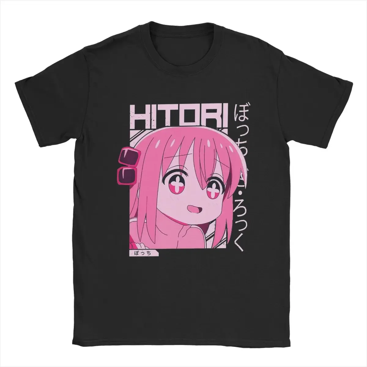 Bocchi The Rock! Футболка Hitori женская из 100% хлопка с круглым вырезом и коротким рукавом