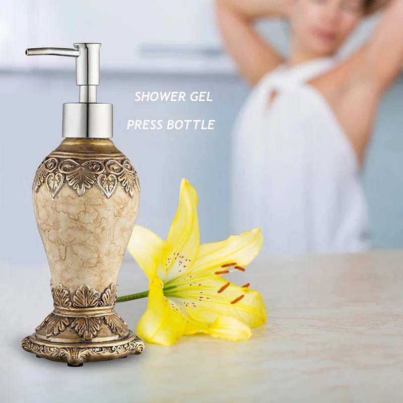 300ml Pattern Agate Color Bottles European Style Retro Shampoo Shower Gel Refillable Bottles Lotions Press Dispenser Container
300ml Pattern Agate Color Bottles European Style Retro Shampoo Shower Gel Refillable Bottles Lotions Press Dispenser Container