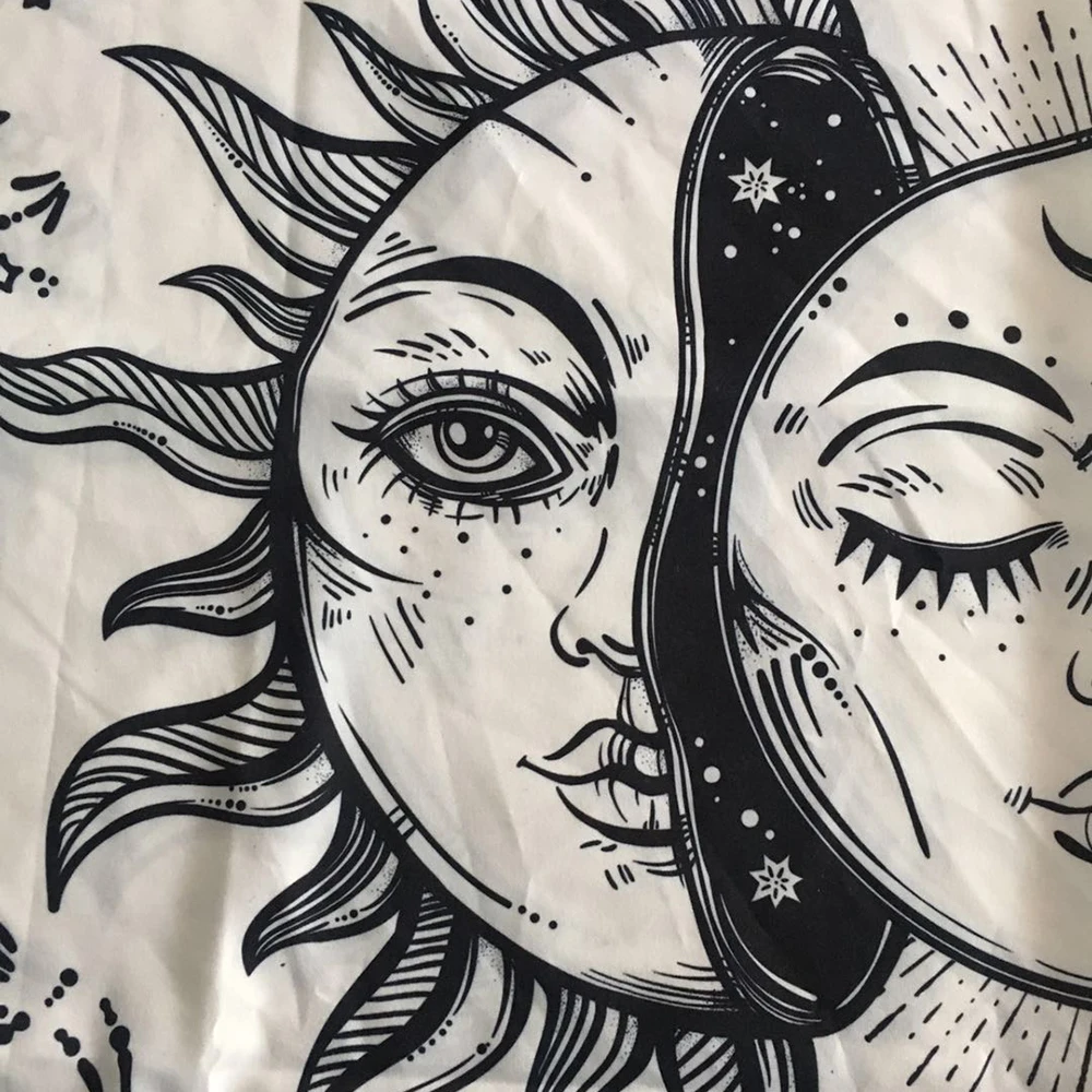 Mandala Tapestry White Black Sun And Moon Tapestry Wall Hanging Tarot Hippie Wall Rugs Dorm Decor Blanket
Mandala Tapestry White Black Sun And Moon Tapestry Wall Hanging Tarot Hippie Wall Rugs Dorm Decor Blanket