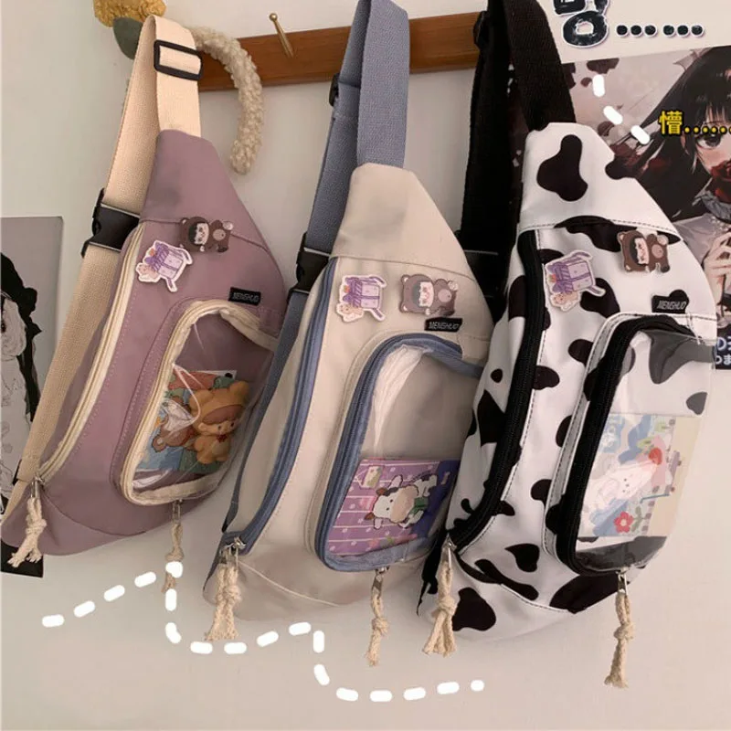 Waist Packs Women Harajuku Fashion All-match Streetwear Stylish Kawaii Chest Bag Canvas Ulzzang Sweet Outdoor Travel Fanny Pack
Waist Packs Women Harajuku Fashion All-match Streetwear Stylish Kawaii Chest Bag Canvas Ulzzang Sweet Outdoor Travel Fanny Pack