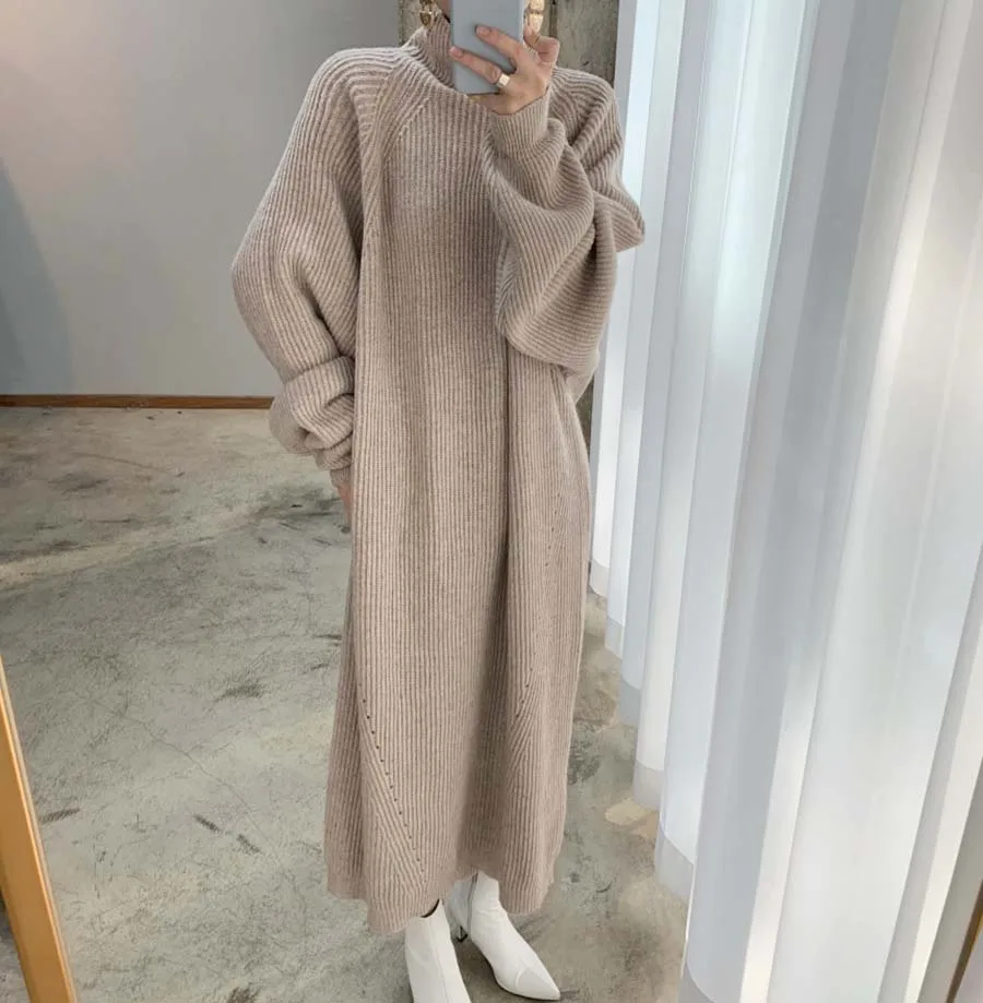 Women's Winter Sweater Plus Size Vintage Fall Oversized Knitting Dresses Causal Turtleneck Loose Sweater Dress Dropshipping
Women's Winter Sweater Plus Size Vintage Fall Oversized Knitting Dresses Causal Turtleneck Loose Sweater Dress Dropshipping