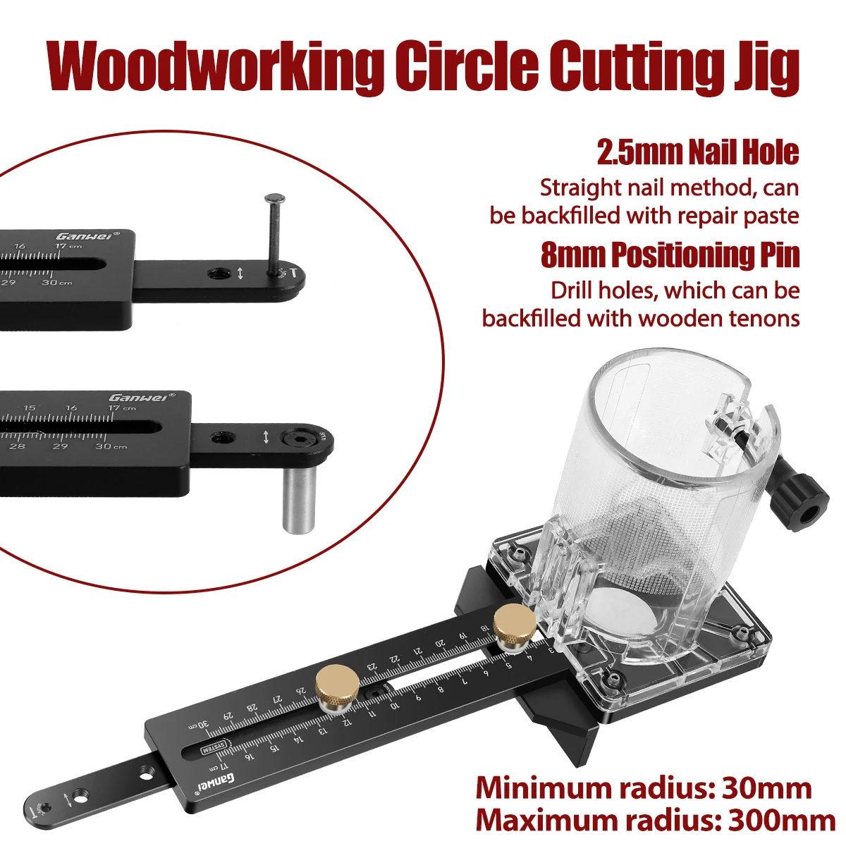 Wood Trimmer Router Base 2.5mm Nail Hole Aluminum Alloy Router Circle Cutter Jig 8mm Pin Adjustable Woodworking Circle Cutting
Wood Trimmer Router Base 2.5mm Nail Hole Aluminum Alloy Router Circle Cutter Jig 8mm Pin Adjustable Woodworking Circle Cutting
