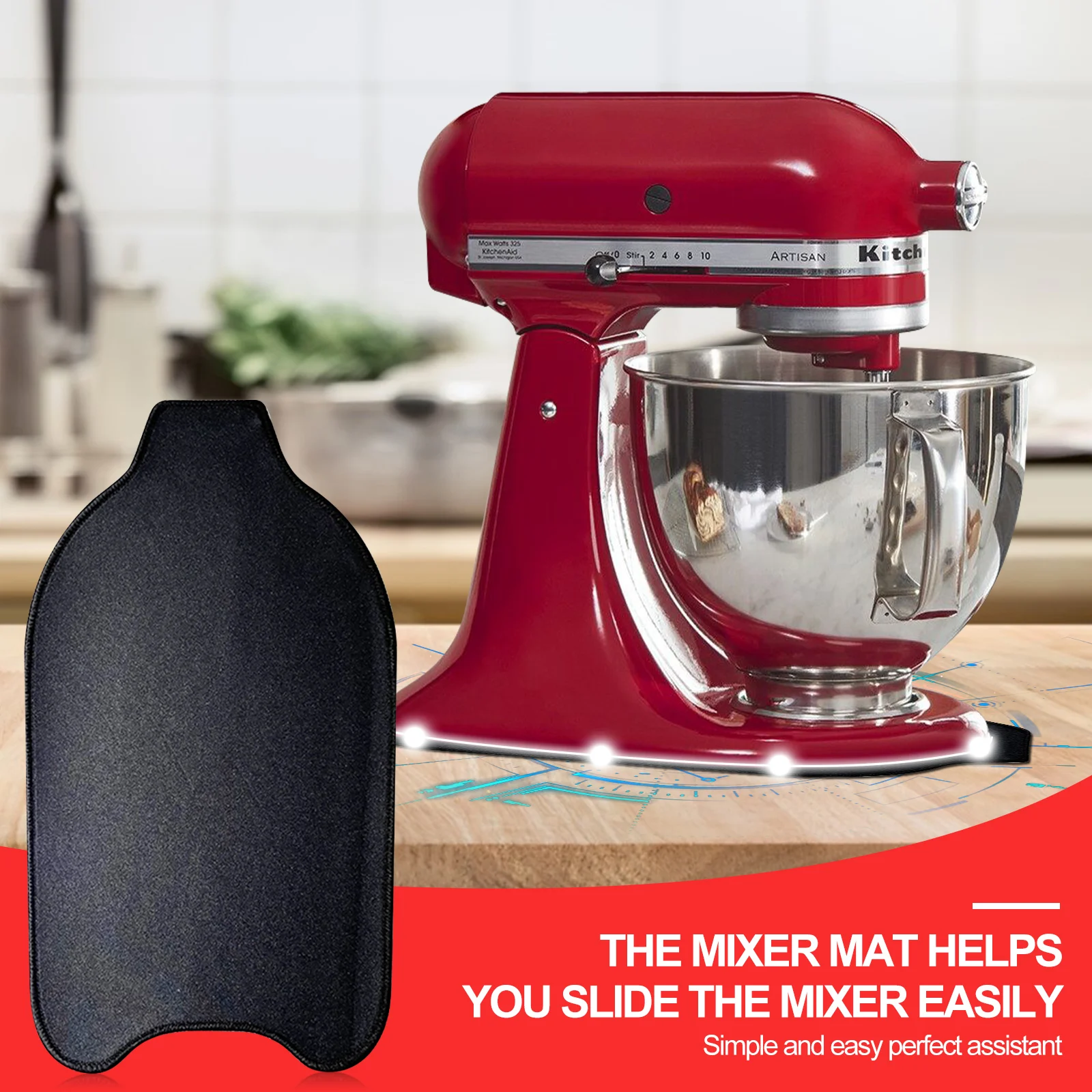 Countertop Non-slip Mat Pad for KitchenAid Stand Mixer Kitchen Appliance Slide Mat Mover Kitchen Accessories Tool
Countertop Non-slip Mat Pad for KitchenAid Stand Mixer Kitchen Appliance Slide Mat Mover Kitchen Accessories Tool