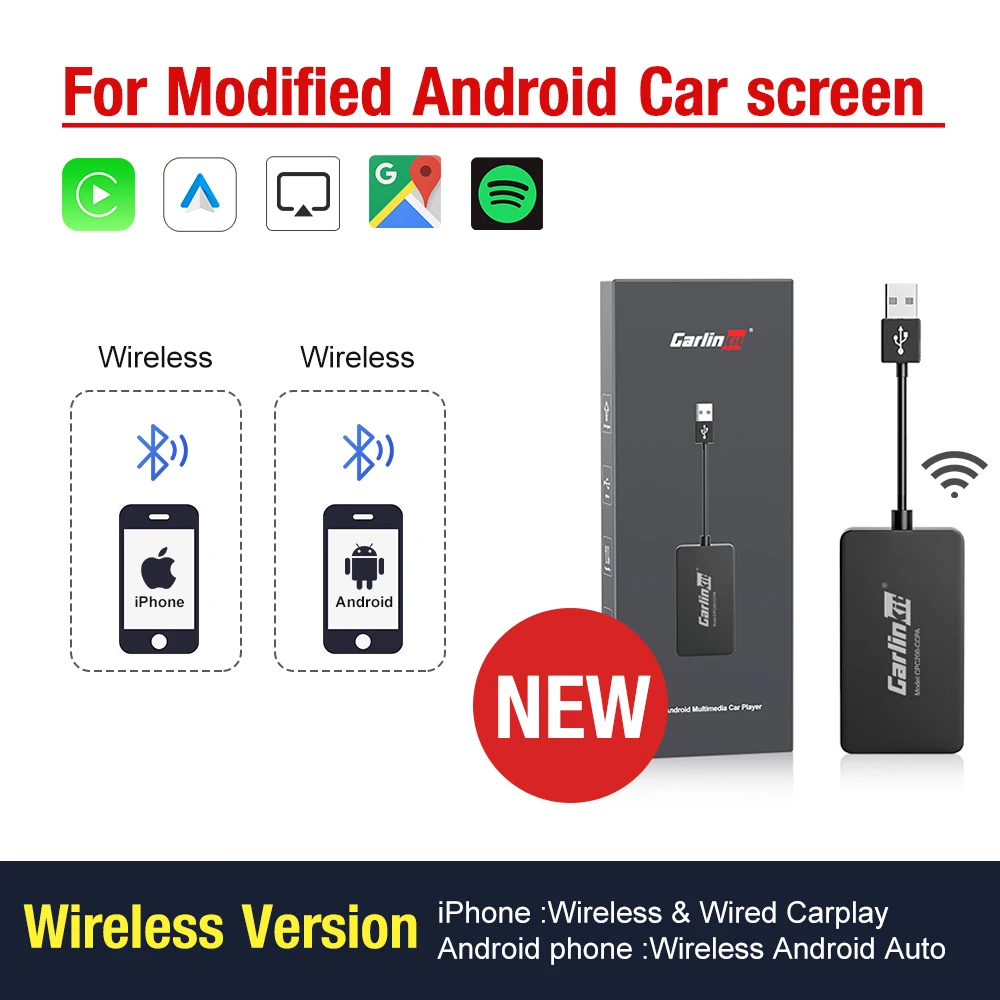 Carlinkit Wireless CarPlay для Android Автомобильный головное устройство Беспроводной Android Auto Dongle Зеркальный экран Mi...
Carlinkit Wireless CarPlay для Android Автомобильный головное устройство Беспроводной Android Auto Dongle Зеркальный экран Mi...