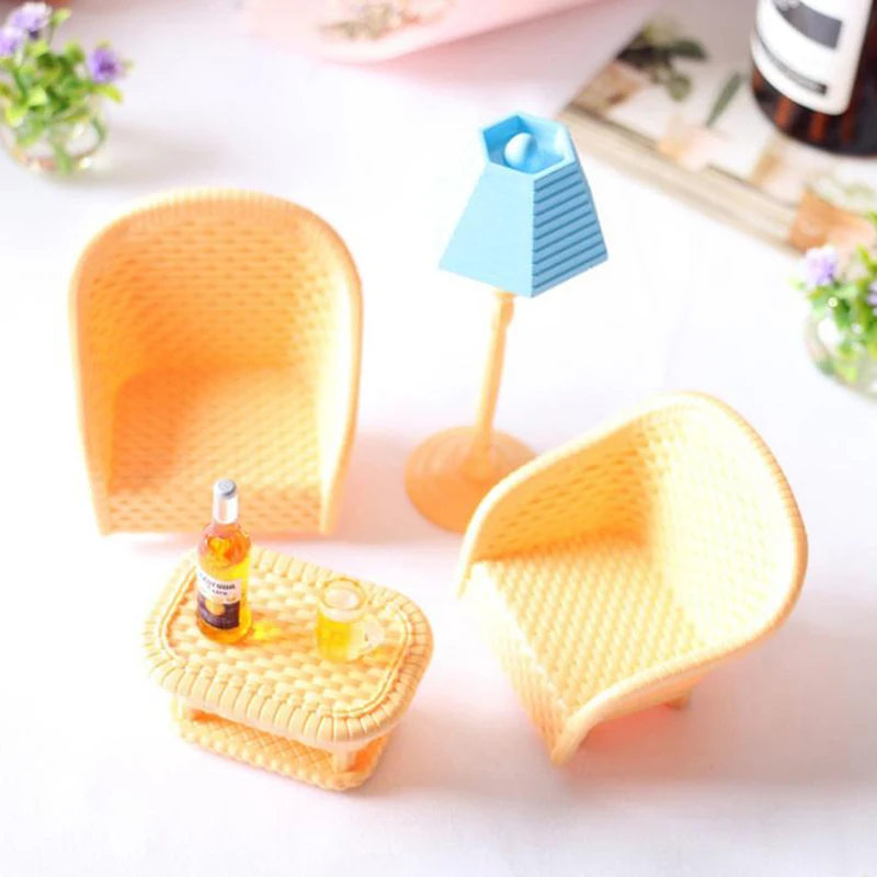 6pcs/set Rattan Chairs + Tea Table Beer + Lamp Dollhouse DIY Mini Furniture Leisure Rattan Chair Set
6pcs/set Rattan Chairs + Tea Table Beer + Lamp Dollhouse DIY Mini Furniture Leisure Rattan Chair Set