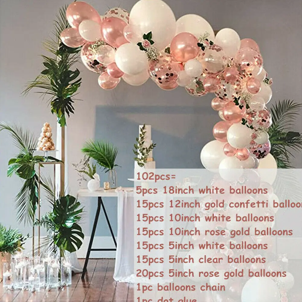 102pcs Set Balloon Arch Kit +Balloons Garland Birthday Wedding Party Baby Shower Decor
102pcs Set Balloon Arch Kit +Balloons Garland Birthday Wedding Party Baby Shower Decor