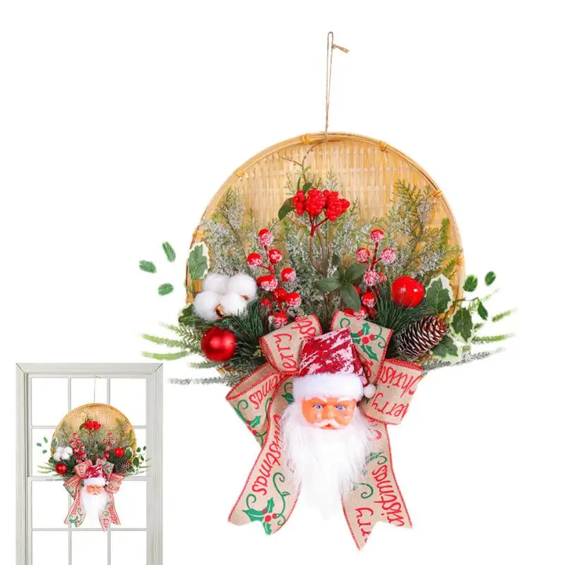 Christmas Door Wreath Holiday Wreath With Artificial Pine Cones Snowman Elk Santa Claus Doll Front Door Decorations home decor
Christmas Door Wreath Holiday Wreath With Artificial Pine Cones Snowman Elk Santa Claus Doll Front Door Decorations home decor
