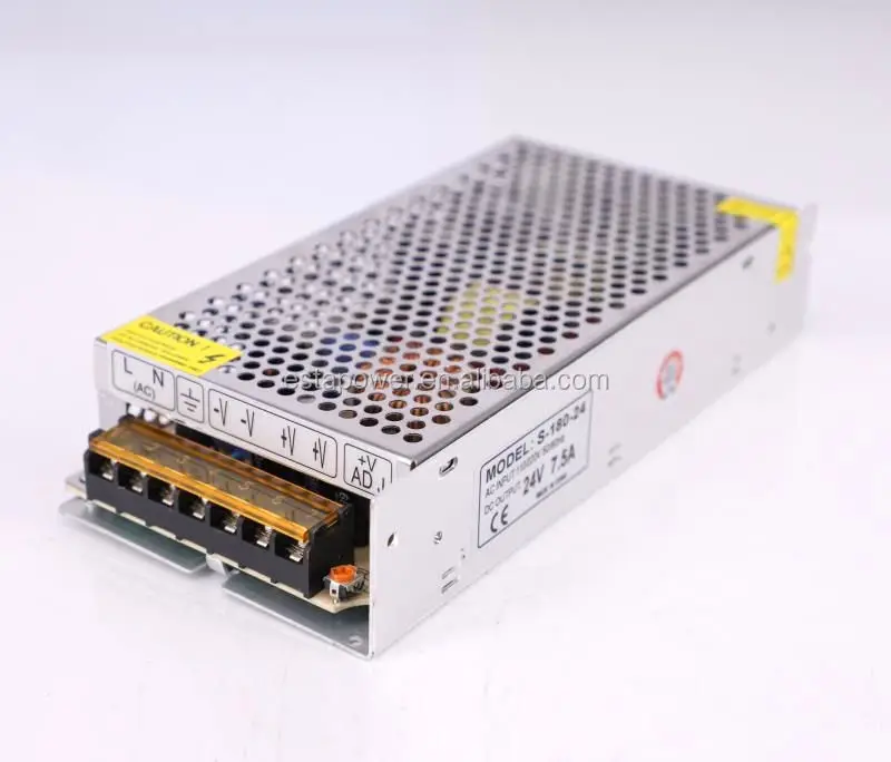 S-180-24 Switching Power Supply 24V7.5A 180W Centralized Power Supply Monitoring/billboard /LED DC Voltage Regulator
S-180-24 Switching Power Supply 24V7.5A 180W Centralized Power Supply Monitoring/billboard /LED DC Voltage Regulator