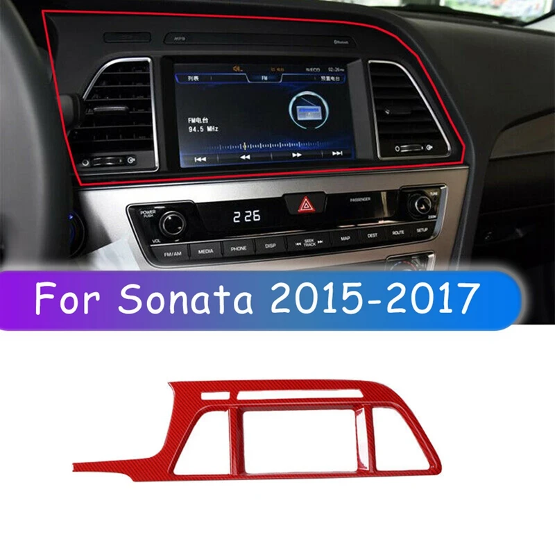 For Hyundai Sonata 2015-2017 Red Carbon Fiber DVD GPS Navigation Screen Panel Cover Center Air Outlet Frame Trim Decor
For Hyundai Sonata 2015-2017 Red Carbon Fiber DVD GPS Navigation Screen Panel Cover Center Air Outlet Frame Trim Decor