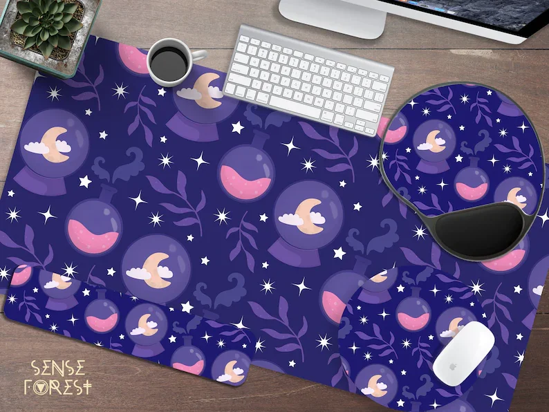 Kawaii witchy purple potion witchcraft desk mat, cute goth tarot mat extended mouse pad, extra large gaming desk pad, Ergonomic
Kawaii witchy purple potion witchcraft desk mat, cute goth tarot mat extended mouse pad, extra large gaming desk pad, Ergonomic