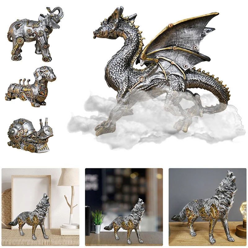Mechanical Punk Elephant Decor Desk Decoration Resin Embellishments Ornaments Home Modern Steampunk Dinosaur Dog Rhino Statue
Mechanical Punk Elephant Decor Desk Decoration Resin Embellishments Ornaments Home Modern Steampunk Dinosaur Dog Rhino Statue