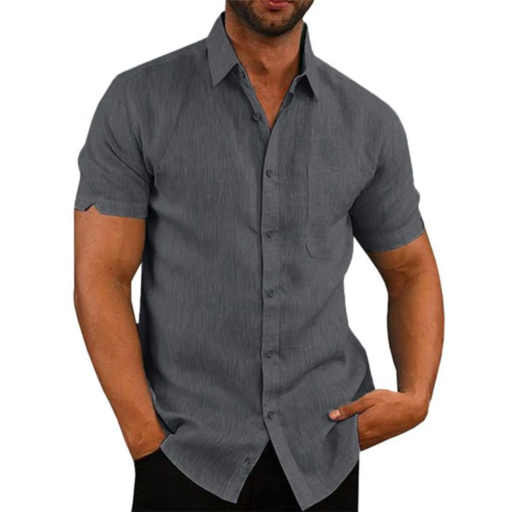 Collar Hot Summer Beach Turn-down Solid Cotton Casual Line Style Sale Plus Men's Color Short-sleeved Size Shirts
Collar Hot Summer Beach Turn-down Solid Cotton Casual Line Style Sale Plus Men's Color Short-sleeved Size Shirts