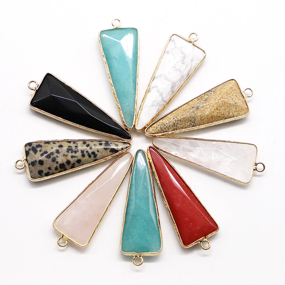 Brand New Natural Cone Pendants Plating Phnom Penh Painting Stone Turquoise Plane Triangle Reiki Charms Jewelry Accessories 5Pcs
Brand New Natural Cone Pendants Plating Phnom Penh Painting Stone Turquoise Plane Triangle Reiki Charms Jewelry Accessories 5Pcs