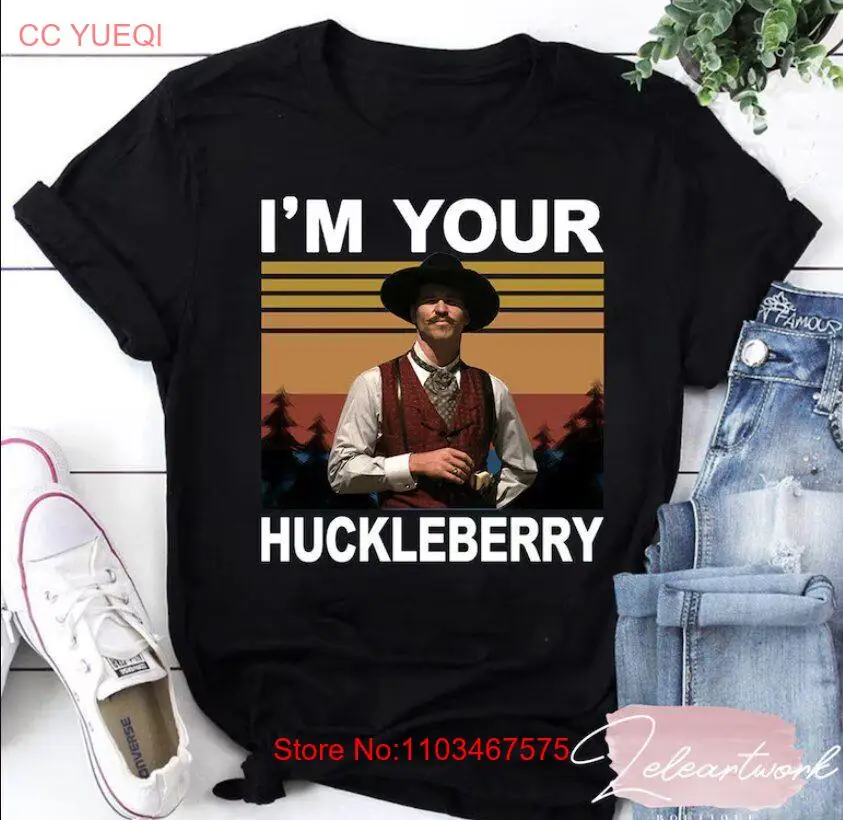 Крутая винтажная футболка Doc Holliday I'm Your Huckleberry Sunset праздничная рубашка