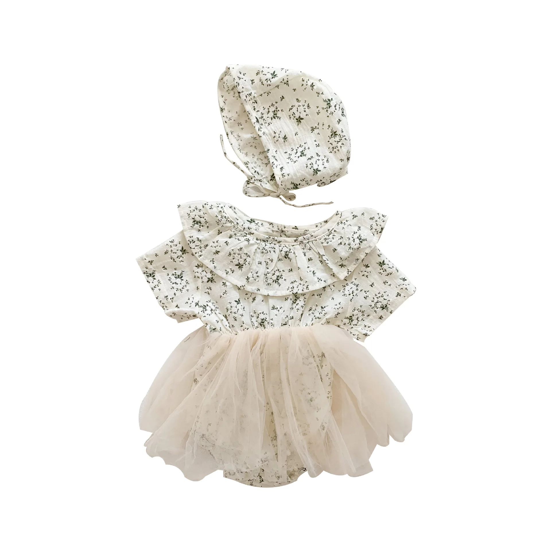 2Pcs Lace Ruffle Cute Baby Romper With Hat Set Infant Vintage Floral short sleeve Jumpsuit Toddler Baby Girl Sweet Clothes
2Pcs Lace Ruffle Cute Baby Romper With Hat Set Infant Vintage Floral short sleeve Jumpsuit Toddler Baby Girl Sweet Clothes
