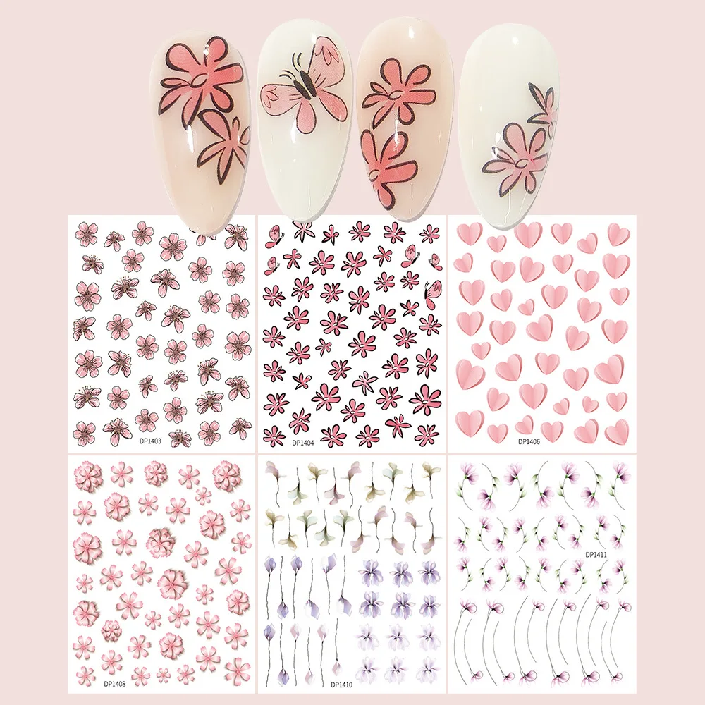 Flowers Nail Art Stickers Decals 3D Self-Adhesive Colorful Spring Blossoms Floral Dry Flower Leaves Nail Decoration Sticker Tips
Flowers Nail Art Stickers Decals 3D Self-Adhesive Colorful Spring Blossoms Floral Dry Flower Leaves Nail Decoration Sticker Tips
