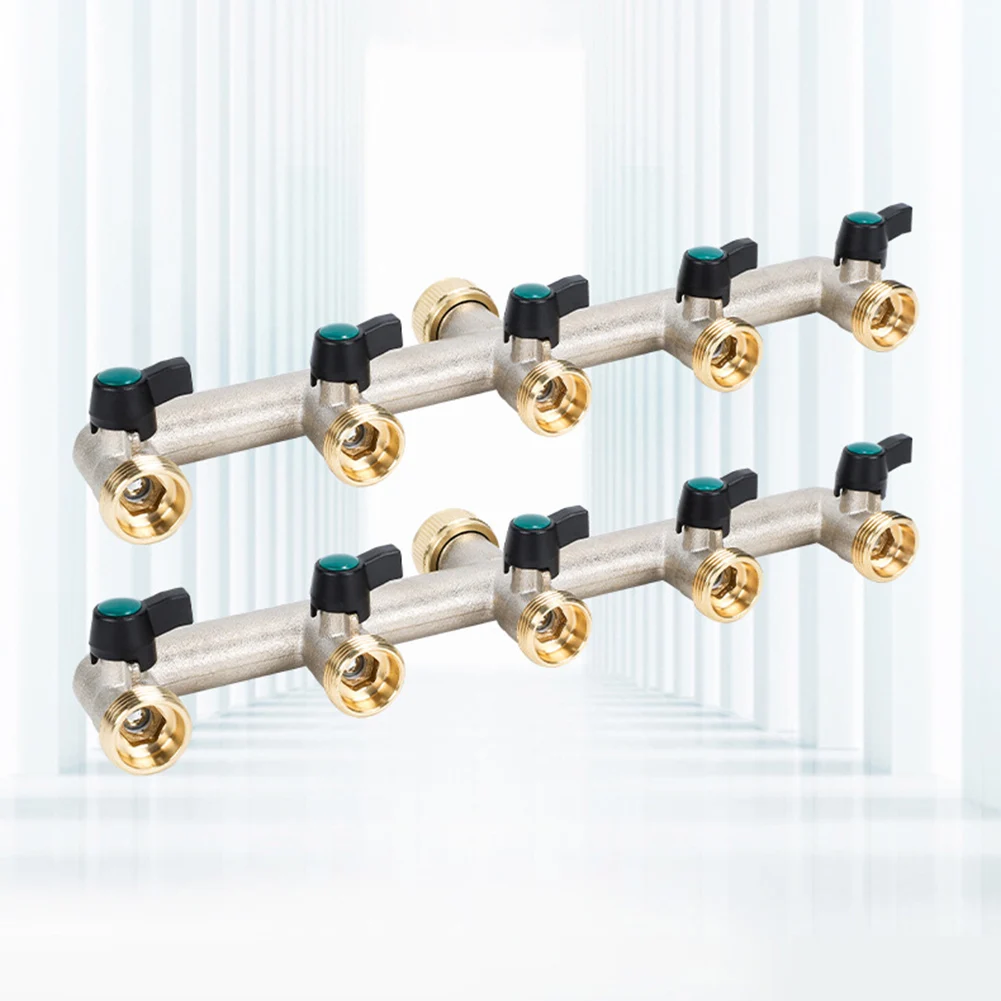 5 Way 3/4 Inch Brass Garden Hose Splitter Garden Tap Watering Connector Distributor For Outdoor Faucet Distributor
5 Way 3/4 Inch Brass Garden Hose Splitter Garden Tap Watering Connector Distributor For Outdoor Faucet Distributor