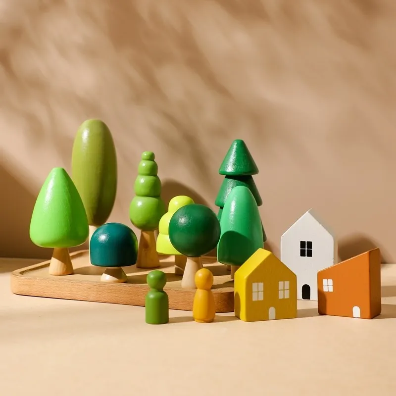 Wooden House Building Blocks Toy Forest Environment Simulation Educational Toy Children Montessori Wooden Forest Tree Toy Gift
Wooden House Building Blocks Toy Forest Environment Simulation Educational Toy Children Montessori Wooden Forest Tree Toy Gift