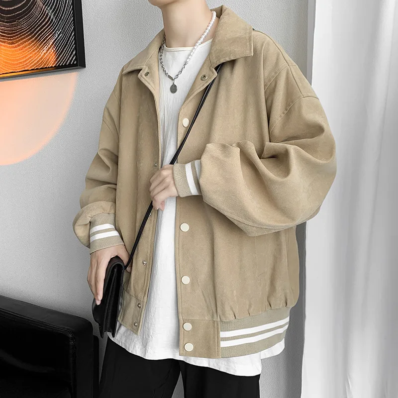 

Men's England Style Baseball Jacket, Youth Jackets, Monochromatic Coats, Casual Outerwear, Spring, Autumn, New Arrivals