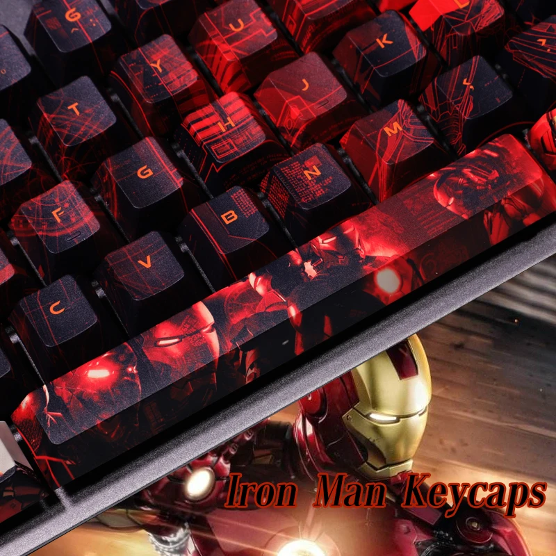 108 Keys Iron Man Keycaps Cherry Profile Anime Keycaps PBT Dye Sublimation Mechanical Keyboard Keycap For MX Switch 61 104 108
108 Keys Iron Man Keycaps Cherry Profile Anime Keycaps PBT Dye Sublimation Mechanical Keyboard Keycap For MX Switch 61 104 108