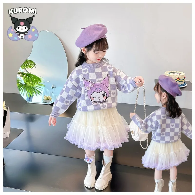 Sanrios Kawaii Kuromi Детский свитер юбка комплект из 2 частей аниме для девочек Топ с длинным рукавом юбка костюм мультфильм принцесса платье для детей
Sanrios Kawaii Kuromi Детский свитер юбка комплект из 2 частей аниме для девочек Топ с длинным рукавом юбка костюм мультфильм принцесса платье для детей