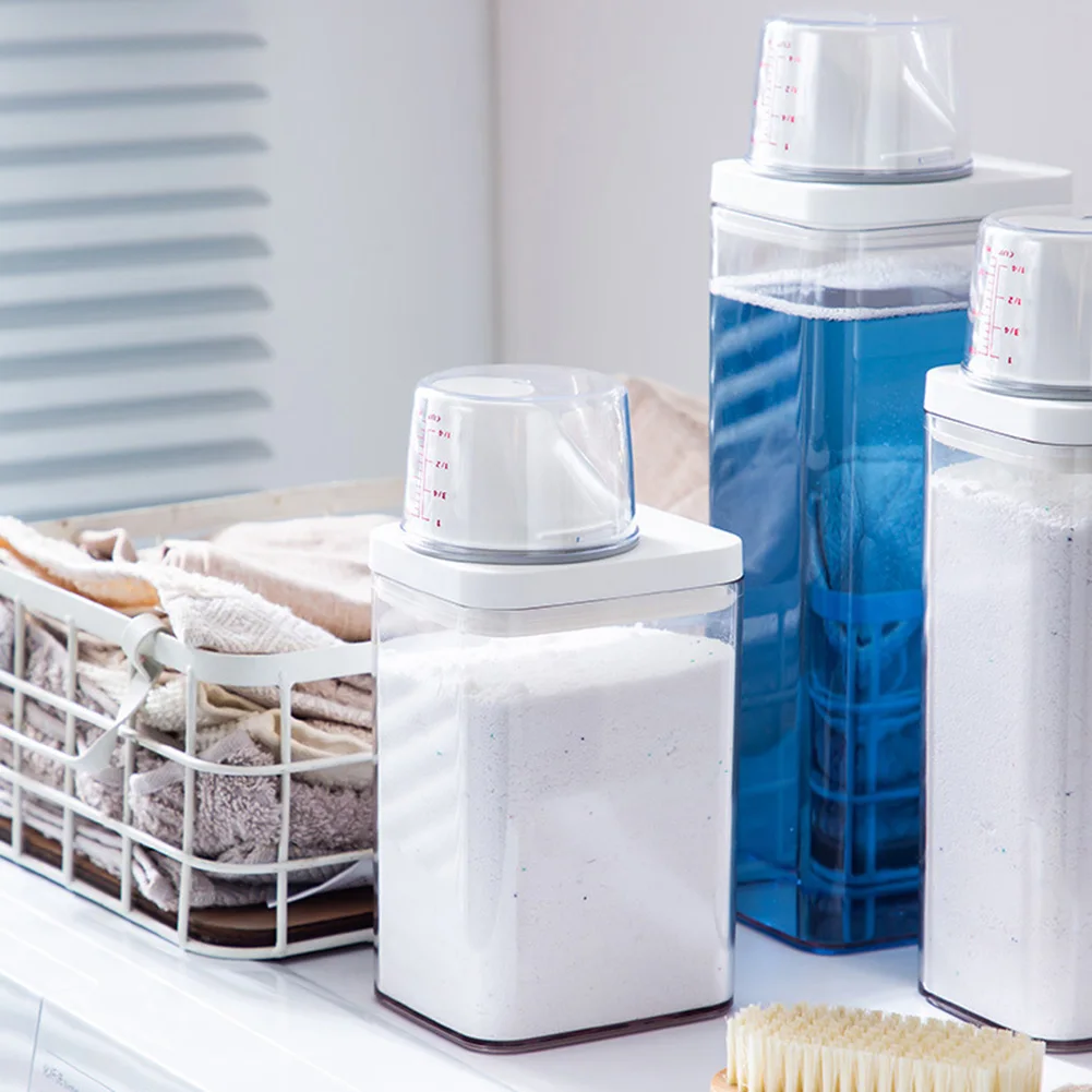 Household Laundry Detergent Powder Storage Box Clear Washing Powder Container With Lid Multipurpose Cereal Grains Sealed Jar
Household Laundry Detergent Powder Storage Box Clear Washing Powder Container With Lid Multipurpose Cereal Grains Sealed Jar