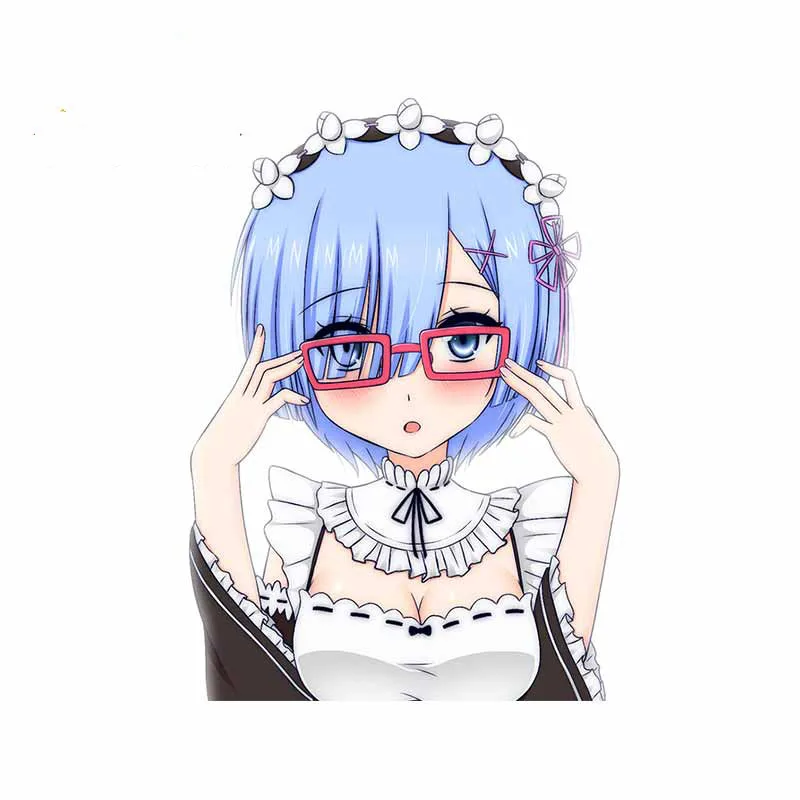 Interesting Personality Cartoon Girl Car Stickers Fuel Tank Cap Motorcycle Decals Waterproof Sunscreen PVC 13x10cm