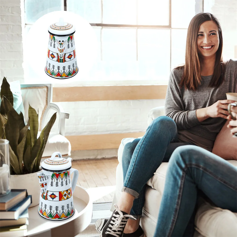 Kettle Coffee Pitcher Tea Enamel Pot Water Oil Maker Iced Beverage Kitchen Boiling Household Jug Lemonade Over Pour Teakettle
Kettle Coffee Pitcher Tea Enamel Pot Water Oil Maker Iced Beverage Kitchen Boiling Household Jug Lemonade Over Pour Teakettle