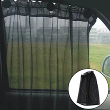 2Pcs Universal Car Sun Shade UV Protection Side Window Curtain With Suction Cups Mesh Sun Visor Car Styling Accessories