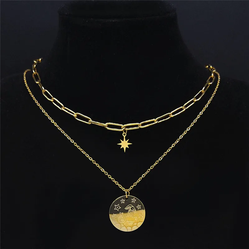 2pcs 12 Constellations Stainless Steel Virgo Necklaces Gold Color Star Horoscope Necklaces Jewelry chaine collier N9203S07
2pcs 12 Constellations Stainless Steel Virgo Necklaces Gold Color Star Horoscope Necklaces Jewelry chaine collier N9203S07