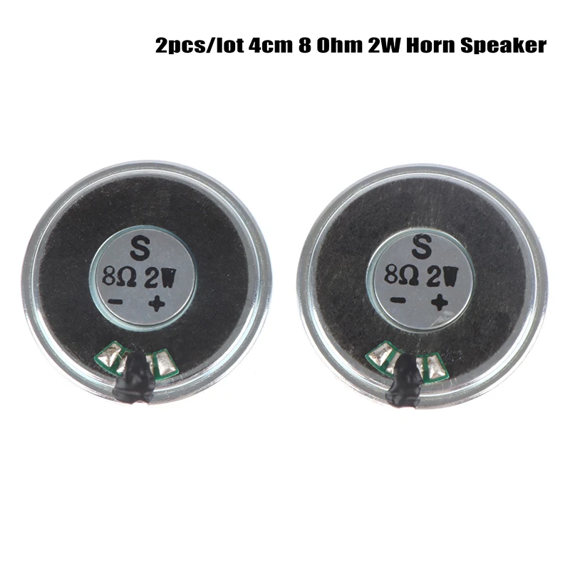 2Pcs 2W 8 Ohm Speakers Mini Iron Shell Inner Magnetic Ultra-thin Horn Speaker Diameter 40MM 4CM Electronic Loudspeakers
2Pcs 2W 8 Ohm Speakers Mini Iron Shell Inner Magnetic Ultra-thin Horn Speaker Diameter 40MM 4CM Electronic Loudspeakers