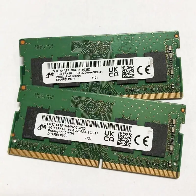 Micron DDR4 8GB 3200MHz MTA4ATF1G64HZ RAMs SO-DIMM 1.2V DDR4 8GB 1RX16 PC4-3200AA-SCO-11 Laptop Notebook Memory
Micron DDR4 8GB 3200MHz MTA4ATF1G64HZ RAMs SO-DIMM 1.2V DDR4 8GB 1RX16 PC4-3200AA-SCO-11 Laptop Notebook Memory