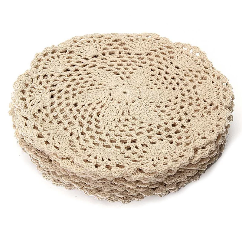 12Pcs Vintage Cotton Mat Round Hand Crocheted Lace Doilies Flower Coasters Lot Household Table Decorative Crafts Accessories
12Pcs Vintage Cotton Mat Round Hand Crocheted Lace Doilies Flower Coasters Lot Household Table Decorative Crafts Accessories