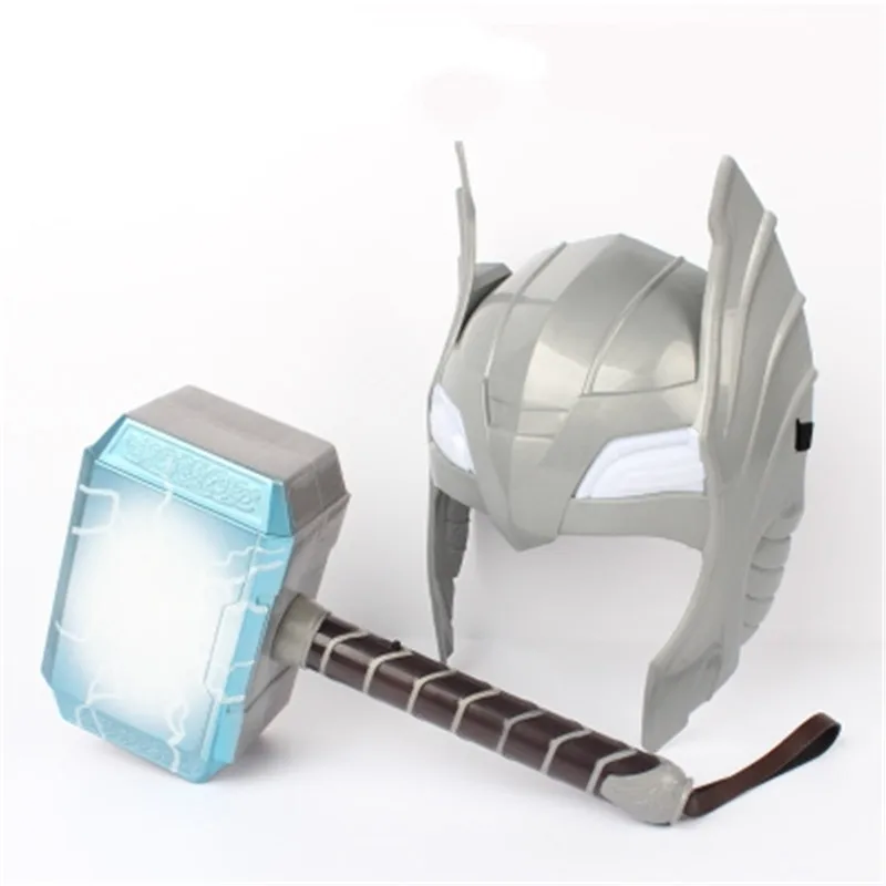 Cosplay Toy Thor LED Light and Sound Helmet Mask Weapon Hammer Quake Toy Sets Costume Party Toys
Cosplay Toy Thor LED Light and Sound Helmet Mask Weapon Hammer Quake Toy Sets Costume Party Toys