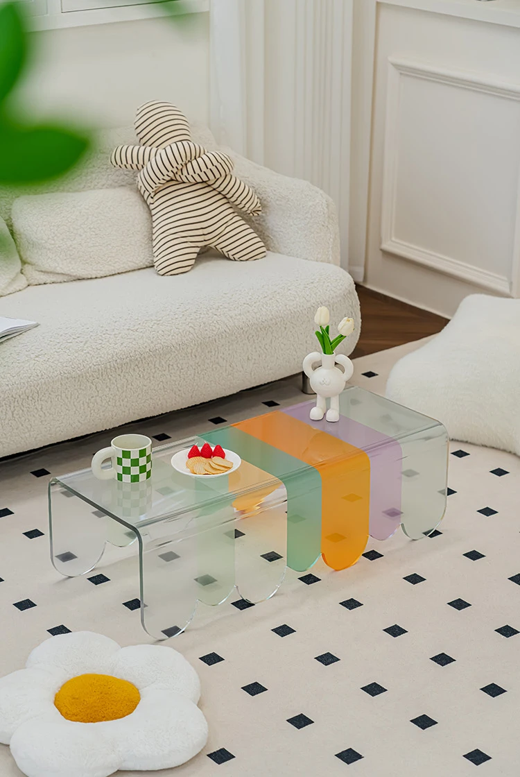 Acrylic coffee table, small table, transparent sofa side table, simple Internet celebrity creative rainbow corner table
Acrylic coffee table, small table, transparent sofa side table, simple Internet celebrity creative rainbow corner table