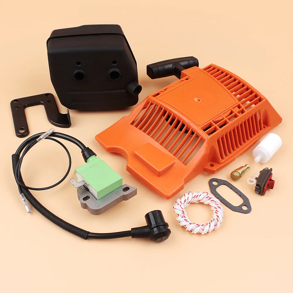 Стартер катушки Зажигания Комплект глушителя подходит для HUSQVARNA 268 272 272XP запасные части для бензопилы 503615571 
Стартер катушки Зажигания Комплект глушителя подходит для HUSQVARNA 268 272 272XP запасные части для бензопилы 503615571