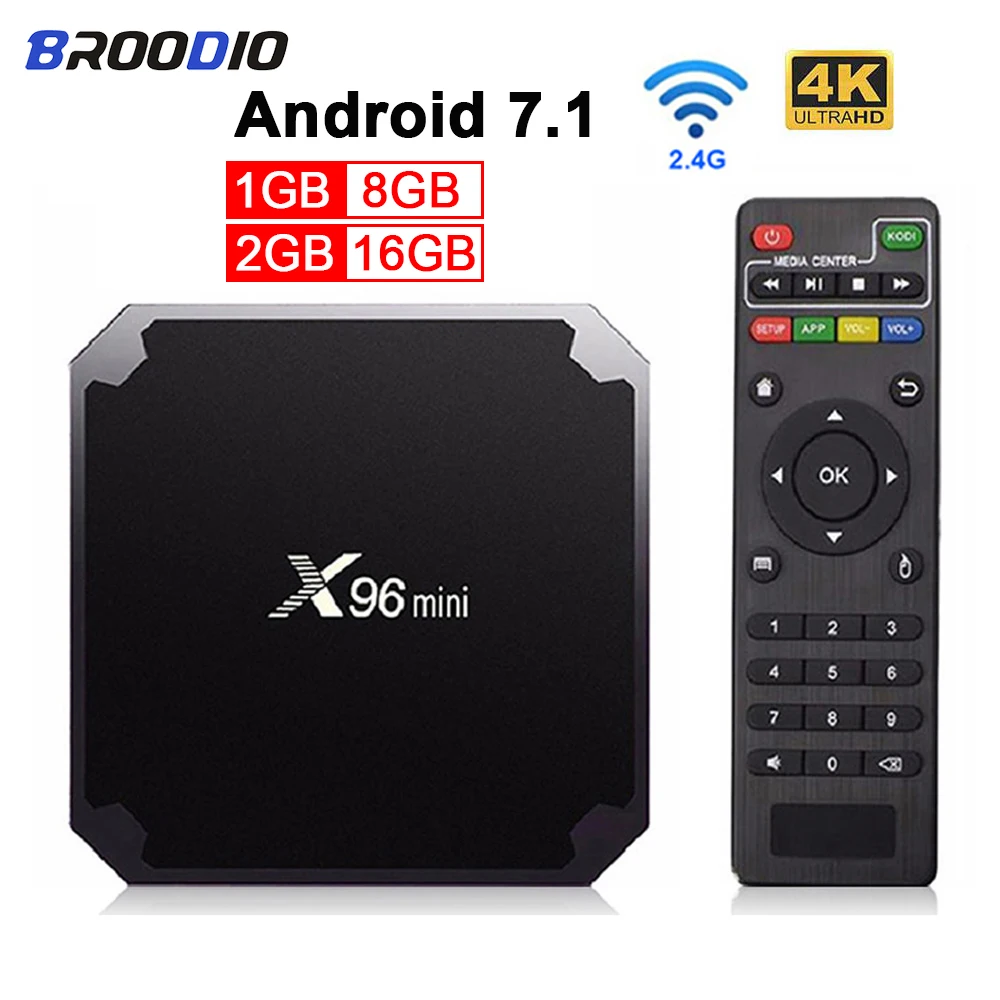 X96mini Android TV BOX 2GB 16GB Amlogic S905W Android 7.1 Tvbox X96 Mini Smart TV Media Player 4K 2.4G Wireless Wifi Set Top Box
X96mini Android TV BOX 2GB 16GB Amlogic S905W Android 7.1 Tvbox X96 Mini Smart TV Media Player 4K 2.4G Wireless Wifi Set Top Box