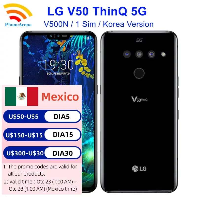 Оригинальный LG V50 ThinQ 5G V500N, 6,4 дюйма, Корейская версия, 128 ГБ ROM, разблокированный телефон Snapdragon 855
Оригинальный LG V50 ThinQ 5G V500N, 6,4 дюйма, Корейская версия, 128 ГБ ROM, разблокированный телефон Snapdragon 855