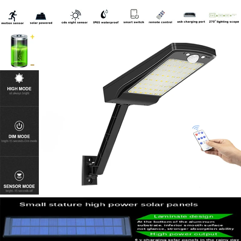 luz led solar de exteriores Waterproof Street Garden Yard Solar Lamp for Motion Sensor Security Lighting 
luz led solar de exteriores Waterproof Street Garden Yard Solar Lamp for Motion Sensor Security Lighting