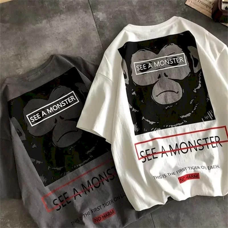 Men Women T-shirt Short-sleeved Monster Loose Harajuku Fashion Casual Tshirt Design Hip-hop Streetwear Blouse Shirts Summer Tops
Men Women T-shirt Short-sleeved Monster Loose Harajuku Fashion Casual Tshirt Design Hip-hop Streetwear Blouse Shirts Summer Tops