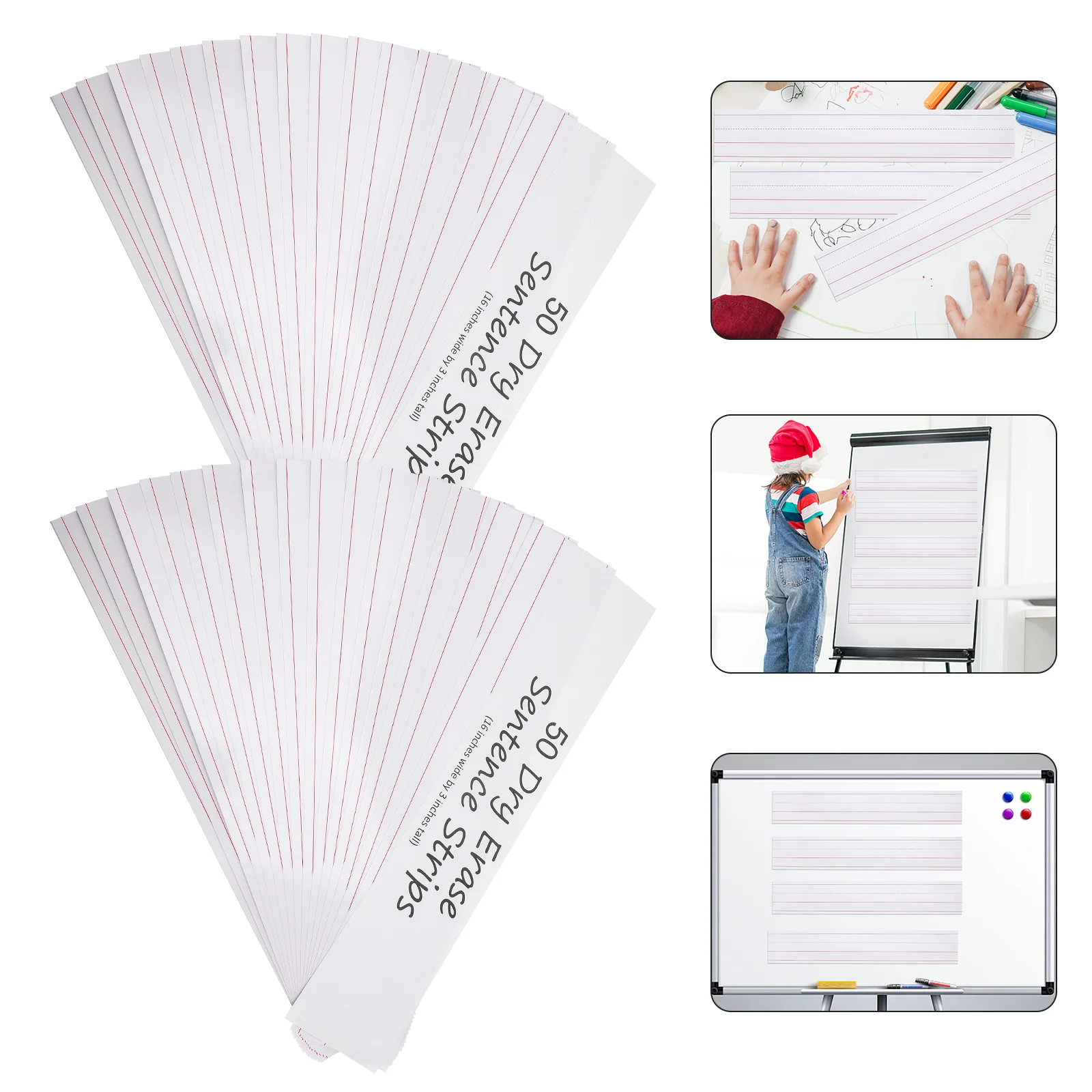 50 Pcs Words Learning Strips Practical English White Board Dry Erase Magnetic Kids Sentence Educational Writing Paper Jam
50 Pcs Words Learning Strips Practical English White Board Dry Erase Magnetic Kids Sentence Educational Writing Paper Jam