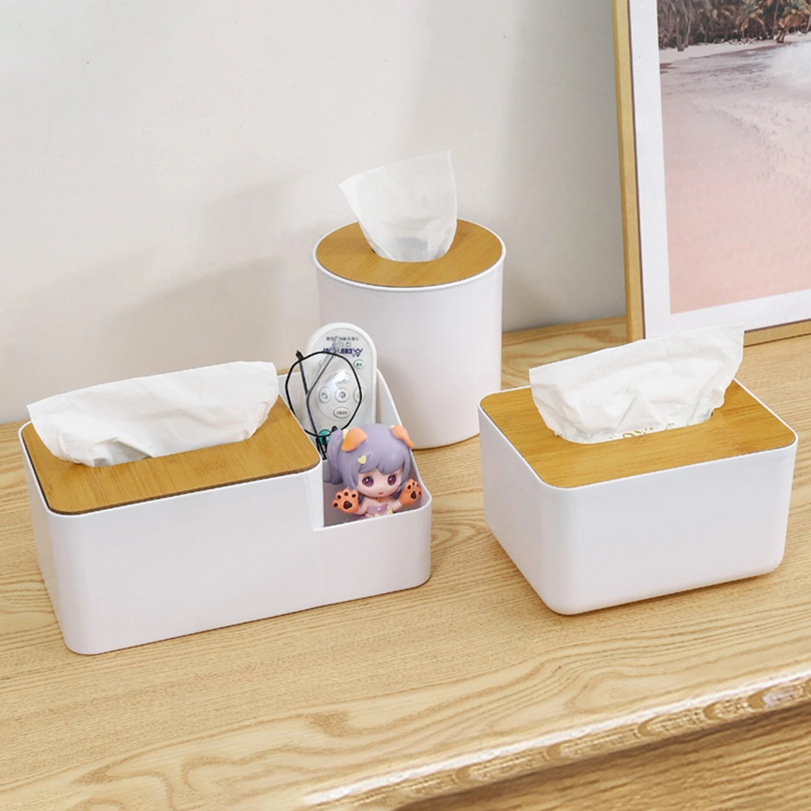 Tissue Box Holder Cover Minimalist Bamboo Cover Facial Tissues Holder Dryer Sheet Holder Dispenser For Bathroom Countertops
Tissue Box Holder Cover Minimalist Bamboo Cover Facial Tissues Holder Dryer Sheet Holder Dispenser For Bathroom Countertops