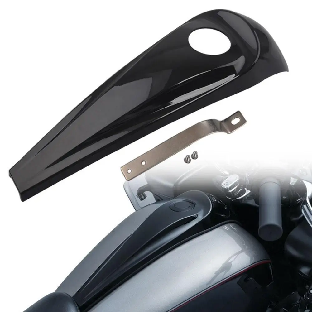 

Motorcycle Matte Gloss Black Smooth Dash Fuel Console Gas Tank Cap Cover for Harley Touring CVO Electra Road Street Glide 08-22