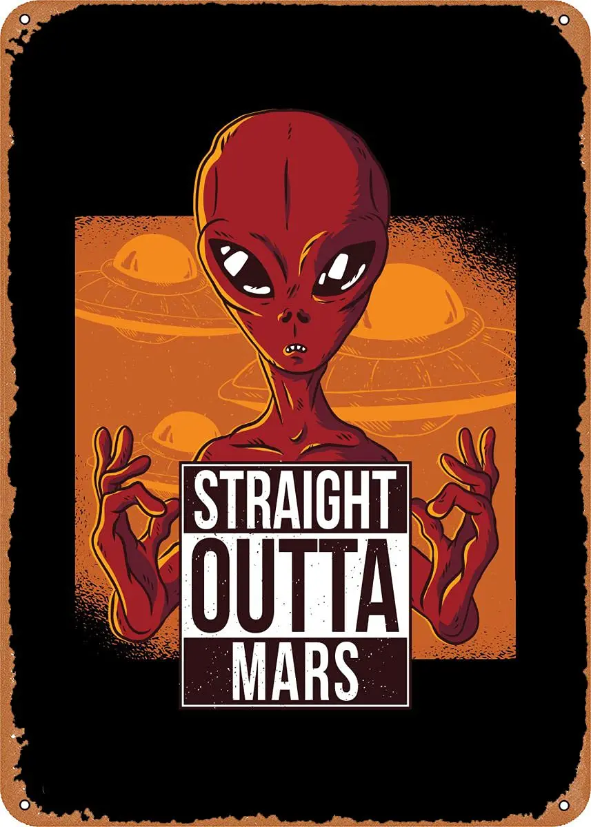 Cool Alien Saying Aliens Metal Tin Sign Retro Wall Decor Vintage Art Print Poste Great Gift for Space Fans 8 x 12 inch
Cool Alien Saying Aliens Metal Tin Sign Retro Wall Decor Vintage Art Print Poste Great Gift for Space Fans 8 x 12 inch