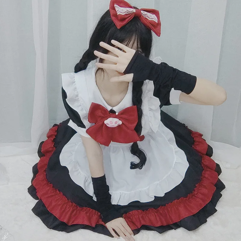 Women Maid Outfit Lolita Cosplay Cute Sexy Erotic Kawaii Cafe Costume Black White Men Uniform Demon Apron Dress Cute Bowknot
Women Maid Outfit Lolita Cosplay Cute Sexy Erotic Kawaii Cafe Costume Black White Men Uniform Demon Apron Dress Cute Bowknot