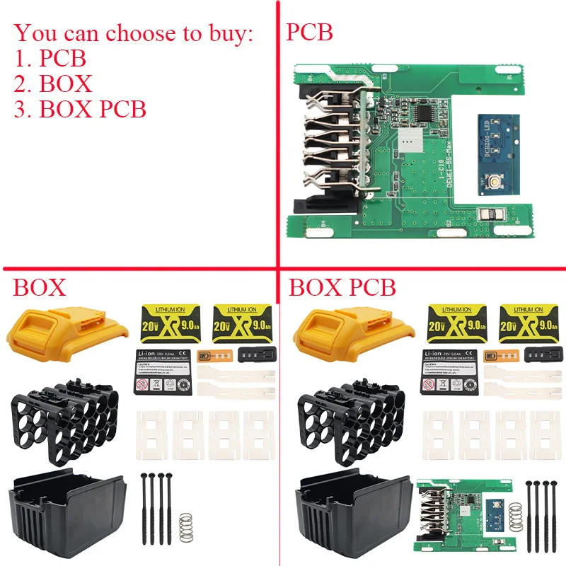 DLB200 Li-ion Battery 15*18650 Plastic Case Charging Protection Circuit Board Box Housing For DeWalt 18V 20V Li-ion Battery
DLB200 Li-ion Battery 15*18650 Plastic Case Charging Protection Circuit Board Box Housing For DeWalt 18V 20V Li-ion Battery