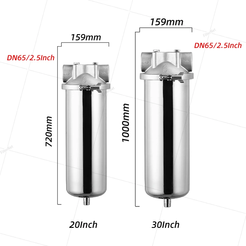 Фильтр для воды Jumbo, корпус 20 дюймов, одиночный корпус для коммерческой нержавеющей стали DN65, 2,5 дюйма, фильтр для воды для всего дома
Фильтр для воды Jumbo, корпус 20 дюймов, одиночный корпус для коммерческой нержавеющей стали DN65, 2,5 дюйма, фильтр для воды для всего дома