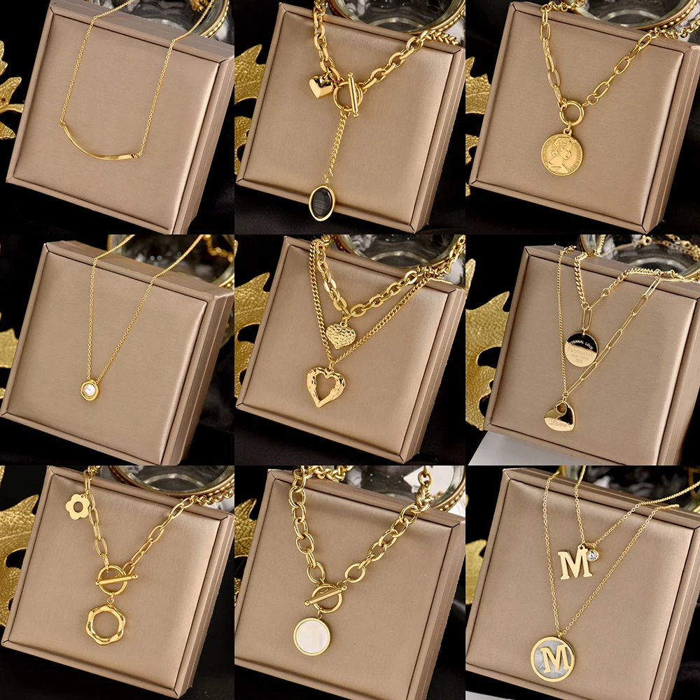 Elegant Classic Gold Color Stainless Steel Heart Necklace For Women Pendant Chain Choker For Women Wedding Birthday Gift
Elegant Classic Gold Color Stainless Steel Heart Necklace For Women Pendant Chain Choker For Women Wedding Birthday Gift