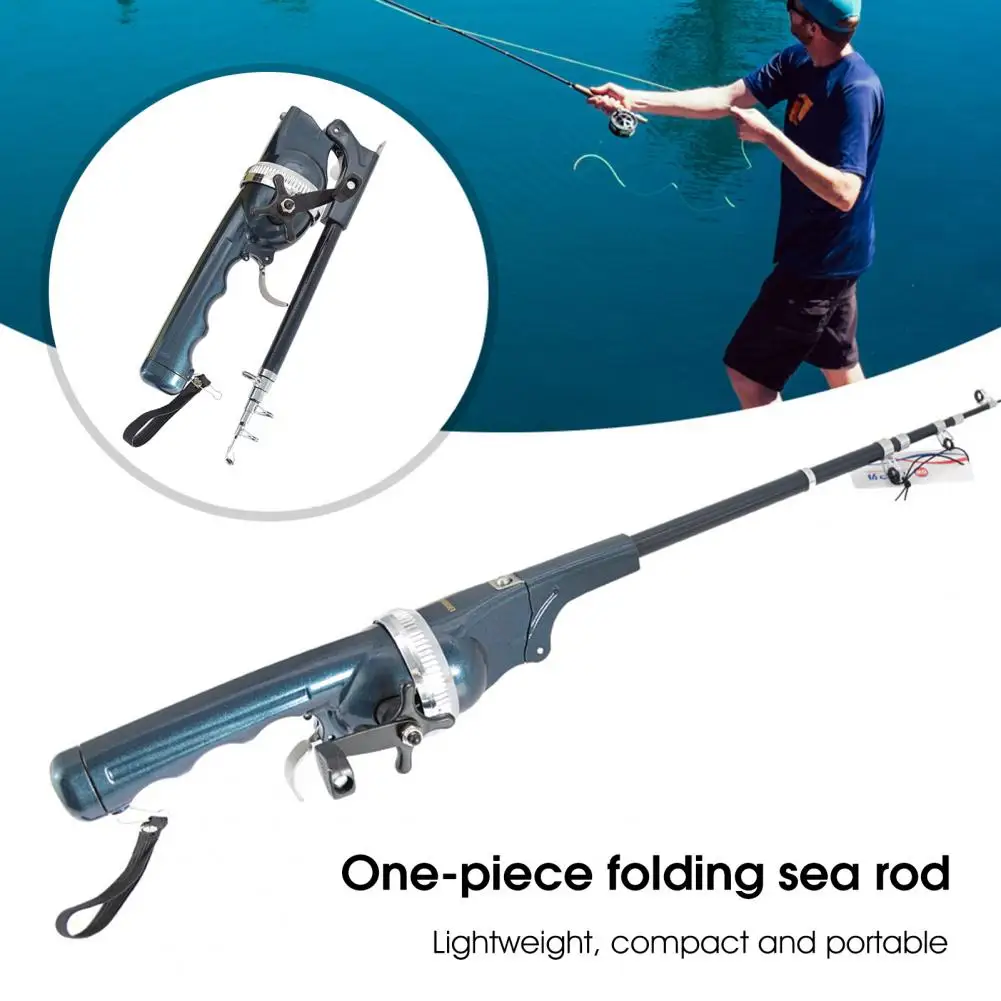 

1 Set Durable Rust Resistant Folding Fishing Rod FRP Fishing Pole Reel Anti Corrosion Fishing Rod Wheel for Fishing