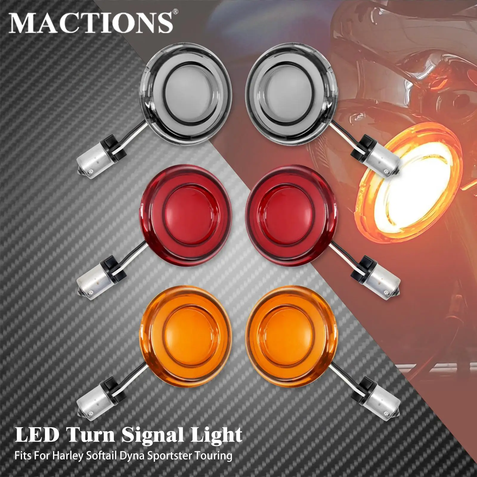 Motorcycle Rear Turn Signal Light 1156 Bullet Style LED Red Gray Yellow Lamp For Harley Touring Sportster Softail Dyna 2002-2022
Motorcycle Rear Turn Signal Light 1156 Bullet Style LED Red Gray Yellow Lamp For Harley Touring Sportster Softail Dyna 2002-2022